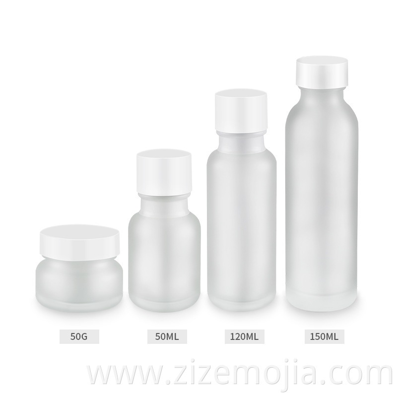 New arrival 50ml 100ml 150ml cosmetic glass lotion bottle